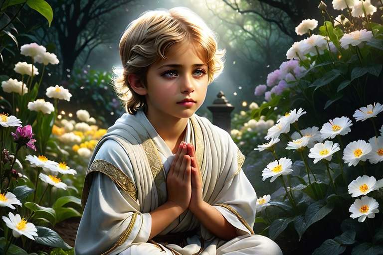 menino meditando e orando simbolizando Qual a Diferença entre Alma e Espírito