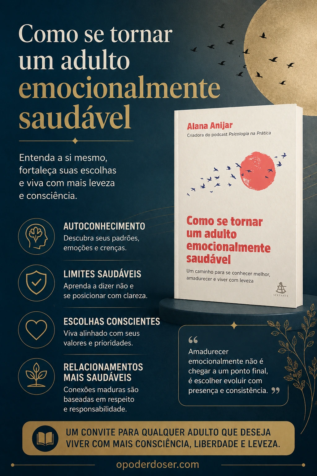 Como se Tornar um Adulto Emocionalmente Saudável infográfico
