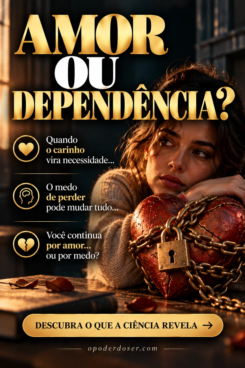Como saber se é amor ou dependência emocional - infográfico