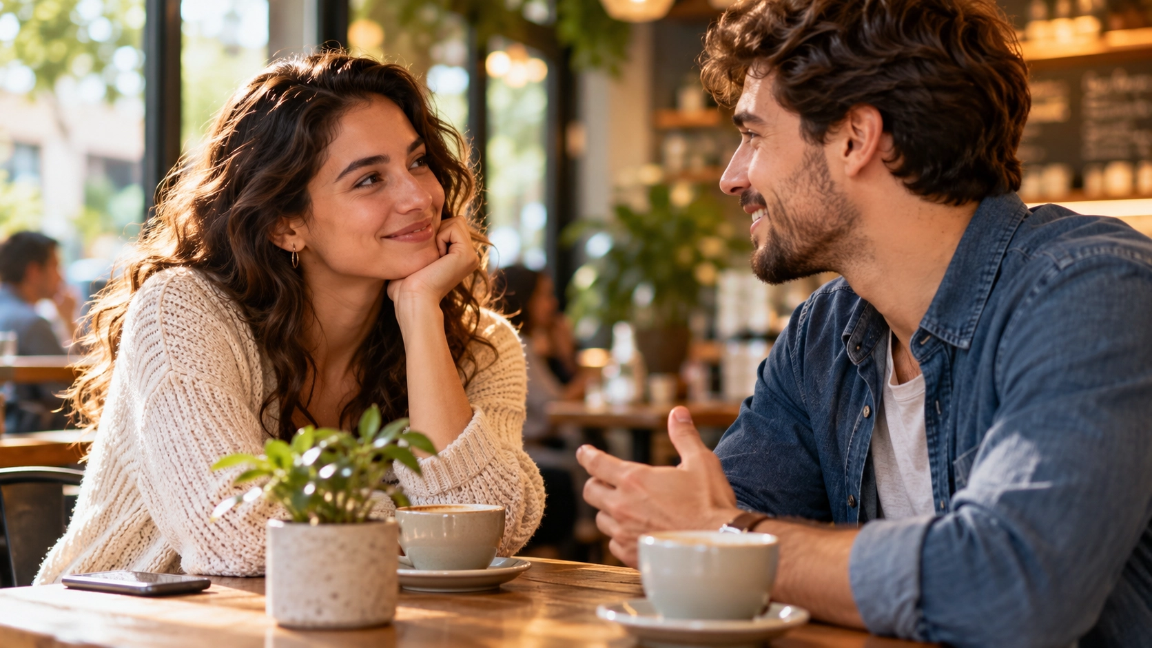 conversa aconchegante no cafe - As etapas da conquista: o que a ciência revela sobre o sorriso, a conversa e a atração
